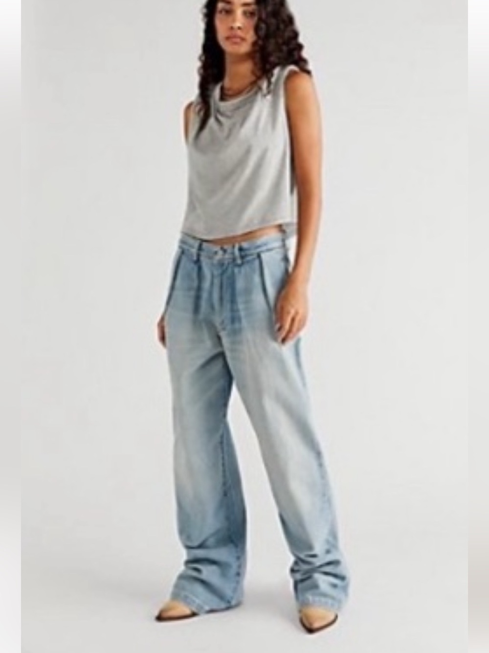 The Denimist Blair double pleated jeans